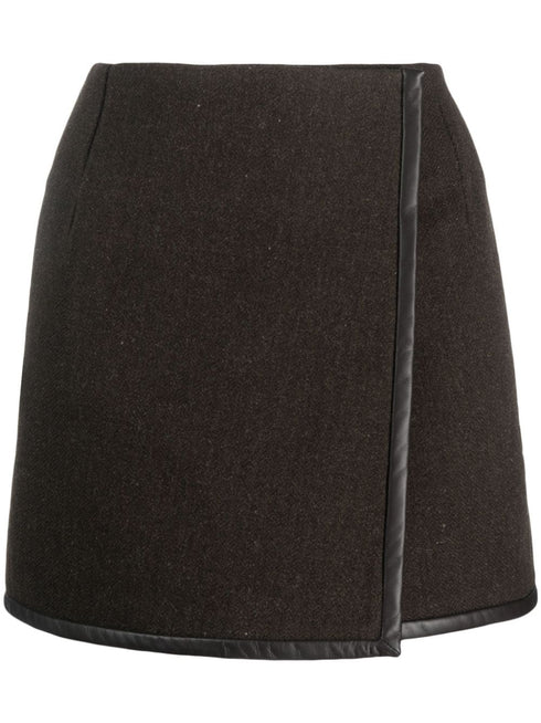high-waisted virgin-wool skirt